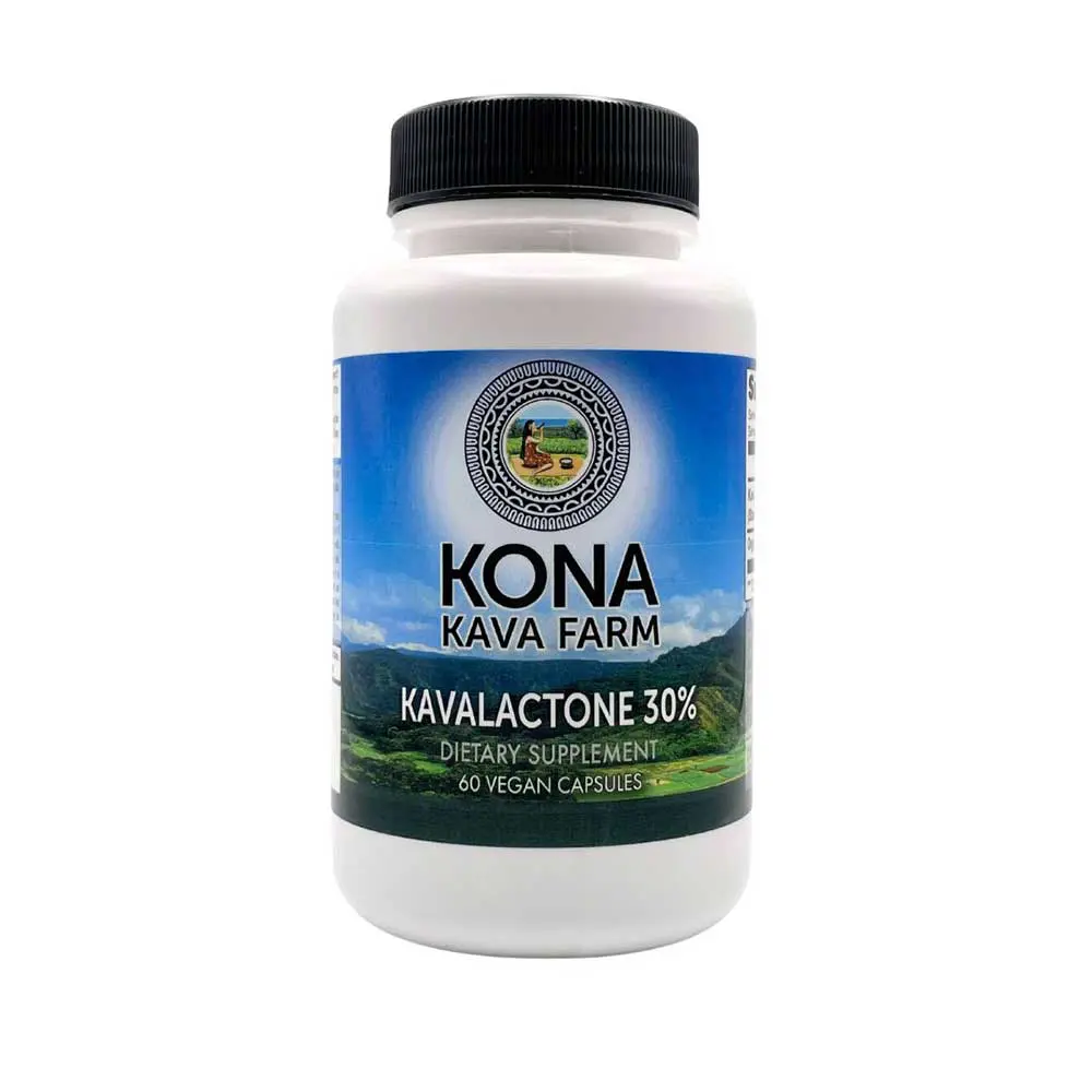 Kavalactone capsules with 30 count packaging