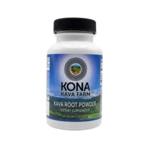 Kava root-only capsules in a convenient package