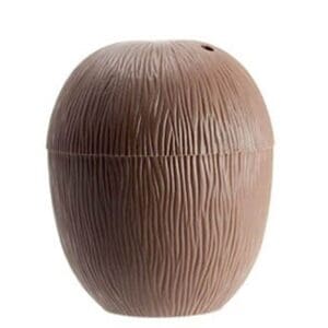 Plastic coconut cup for serving beverages