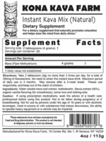 Instant natural kava mix in a 4oz package