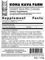 KKF Instant Kava Mix Cocoa in 4oz packaging