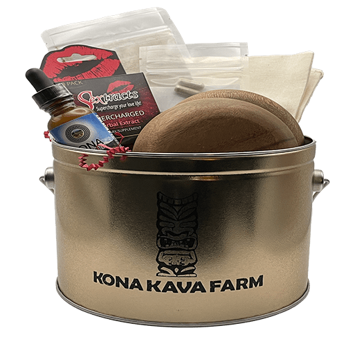 Valentines Day kava gift pack with decorative design