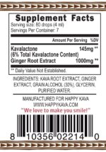 Kava blends ginger tincture in clear bottle