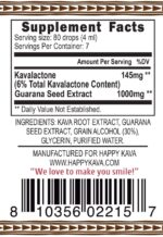 Guarana tincture featuring kava blends packaging
