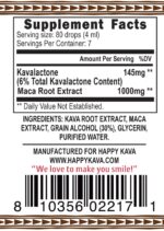 Maca root tincture with kava blends packaging