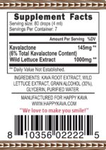 Wild Lettuce tincture with kava blends labeled