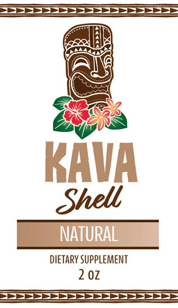 Natural kava shell with rustic texture