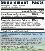 Kava capsules in a bottle