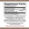 Supplement facts for Happy Kava capsules